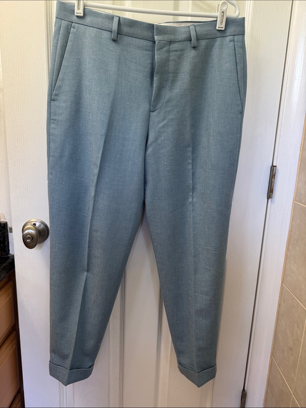 Express Men's Dusty Blue Dress Pants